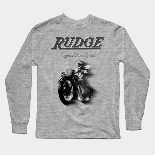 Classic Rudge Motorcycle Company Long Sleeve T-Shirt by MotorManiac